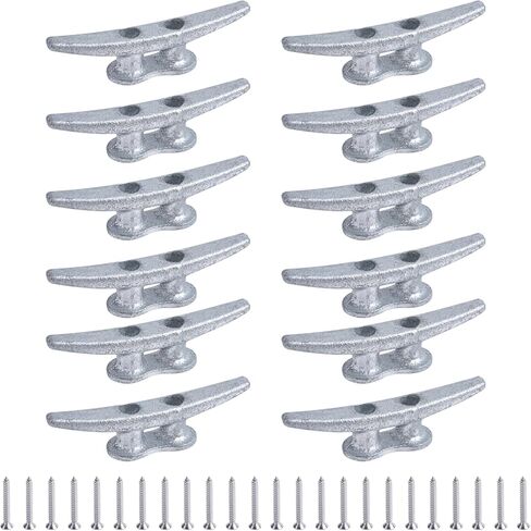 CHANGE MOORE Dock Cleats | Weatherproof Galvanized Cast Iron Boat Cleat Tie Downs for Marine Pier or Decorative Nautical Maritime Decor (1,2,4, 8 16 Pack) in Saudi Arabia