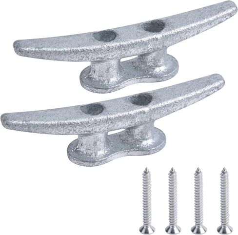 CHANGE MOORE Dock Cleats | Weatherproof Galvanized Cast Iron Boat Cleat Tie Downs for Marine Pier or Decorative Nautical Maritime Decor (1,2,4, 8 16 Pack) in Saudi Arabia