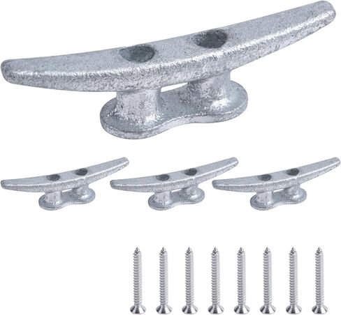 CHANGE MOORE Dock Cleats | Weatherproof Galvanized Cast Iron Boat Cleat Tie Downs for Marine Pier or Decorative Nautical Maritime Decor (1,2,4, 8 16 Pack) in Saudi Arabia