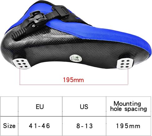Professional Carbon Fiber Inline Speed Skates Adult for Women and Mens, Outdoor Fitness Skating Roller Skates,Dual Hardness Wheels, 4X110 Wheels Single Row Racing Skates, Blue Black in Kuwait