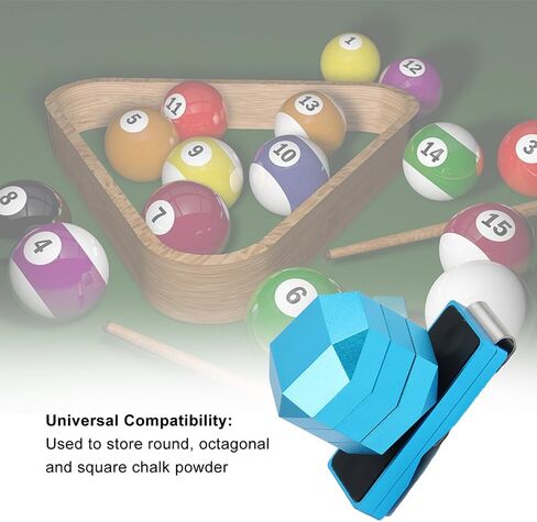 Premium 3 Layer Magnetic Billiard Pool Cue Chalk Holder Box Set, Pool Table Accessory for Billiards Precision Shots in Saudi Arabia