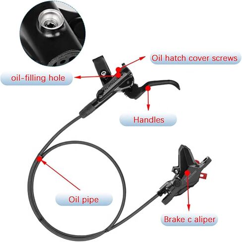 M6100 MTB Mountain Bikes Hydraulic Disc Brake Mountain Bicycle BR BL-M6100 Brake, black in Saudi Arabia