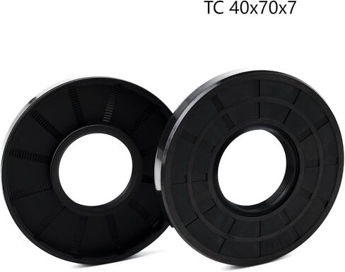 XiKe 2PCS Oil Seal, Lip Seals, TC 35mm x 70mm x 10mm, Nitrile Rubber Double Lip Spring-Loaded Oil Shaft Seal, Designed for Bearing Shaft, Black in Saudi Arabia