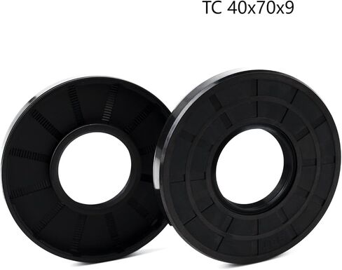 XiKe 2PCS Oil Seal, Lip Seals, TC 35mm x 70mm x 10mm, Nitrile Rubber Double Lip Spring-Loaded Oil Shaft Seal, Designed for Bearing Shaft, Black in Saudi Arabia