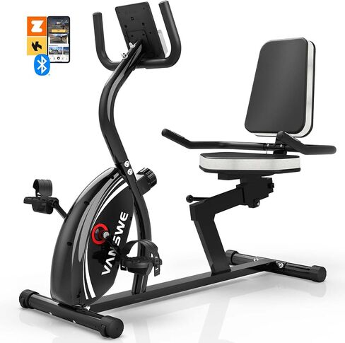 VANSWE Recumbent Exercise Bike for Adults Seniors - Recumbent Bikes for Home with Magnetic Resistance, Bluetooth and App Connectivity, Pulse Sensor in Saudi Arabia