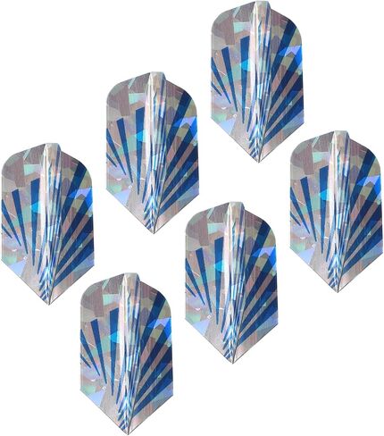 6 Pack Slim Dart Flights - PET Dart Accessories, Apply to Darts Game/Party/Entertainment (Dark Blue Silver Tone) in Saudi Arabia