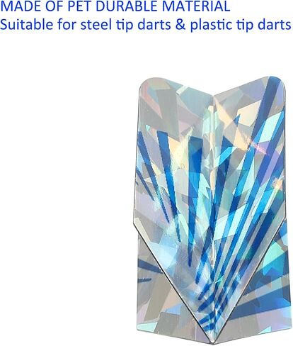 6 Pack Slim Dart Flights - PET Dart Accessories, Apply to Darts Game/Party/Entertainment (Dark Blue Silver Tone) in Saudi Arabia