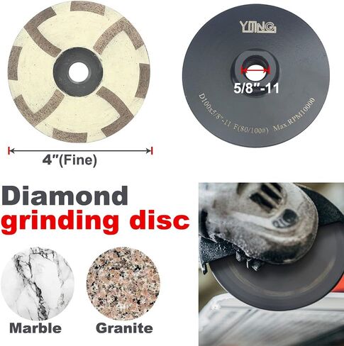 YIJING 4" Diamond Resin Filled Grinding Wheel Diamond Cup Wheel Fine Grit with Thread 5/8"-11 for Grinding Stone,Concrete in Saudi Arabia
