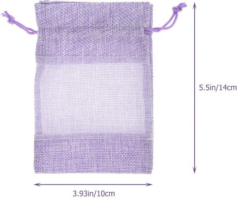 Alipis 10pcs Lavender Sachets Bags: Empty Lavender Sachet Bags with Drawstring Beam Port Mesh Bag Burlap Bags with Drawstring in Saudi Arabia