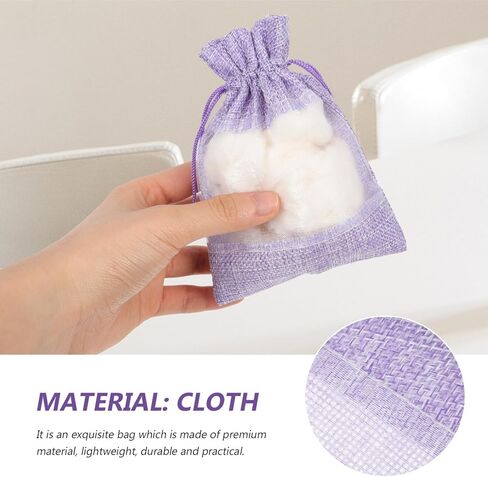 Alipis 10pcs Lavender Sachets Bags: Empty Lavender Sachet Bags with Drawstring Beam Port Mesh Bag Burlap Bags with Drawstring in Saudi Arabia