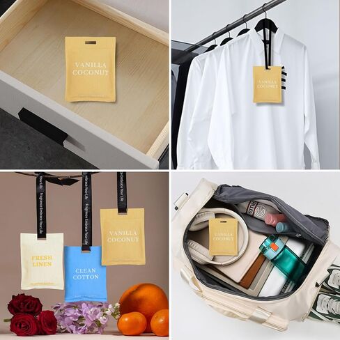 كيس معطر هواء للسيارة، أكياس أكياس، أكياس أكياس روائح منعشة، مزيل الروائح الكريهة للسيارة للنساء، الفانيليا وجوز الهند in Kuwait