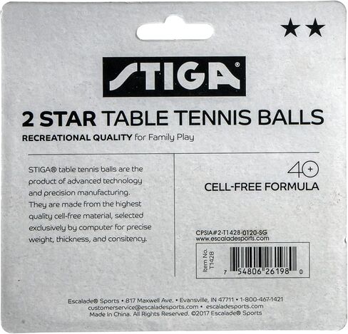 STIGA 6 Pack 2-Star Ping Pong Balls - ITTF Regulation Size & Weight - ABS Materials - Perfect for Family Play in Saudi Arabia