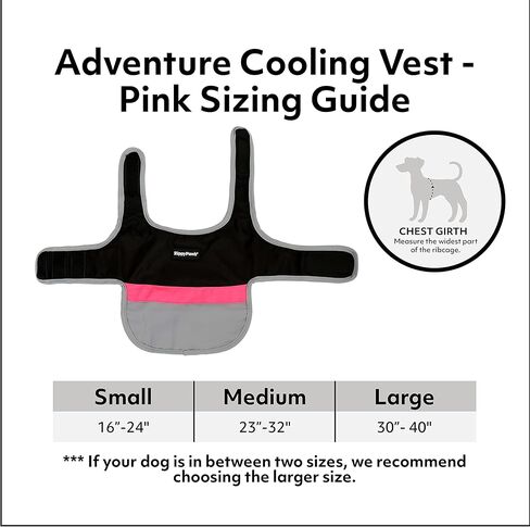 ZippyPaws Adventure Canine Cooling Vest - High Visibility, Reflective Safety, Absorbent Polymer Crystals for Extended Cooling, Comfortable & Adjustable - Pink, Small in Saudi Arabia