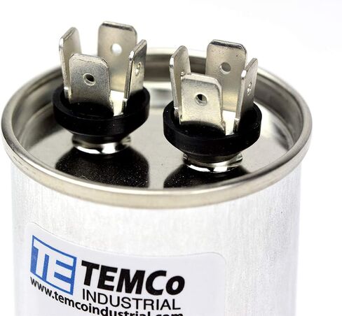 TEMCo 5 uf/MFD 370 VAC Volts Round Run Capacitor 50/60 Hz AC Electric - Lot -5 (Optional uf/MFD, Voltage and Lot Quantities Available) in Saudi Arabia