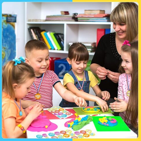Award Medals Assortment Gold Kids Plastic Award Medals Winners Sports Reward Motivational Medals with Neck Ribbon for Students Sports Meeting Dress up Party Games Award in Saudi Arabia