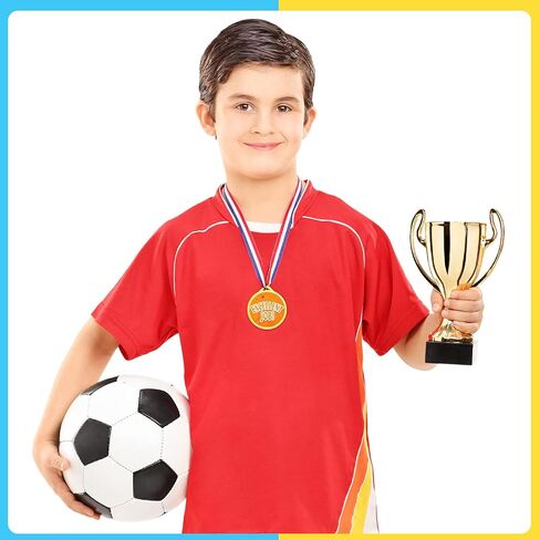 Award Medals Assortment Gold Kids Plastic Award Medals Winners Sports Reward Motivational Medals with Neck Ribbon for Students Sports Meeting Dress up Party Games Award in Saudi Arabia