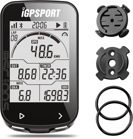كمبيوتر الدراجة iGPSPORT لاسلكي، شاشة LCD 2.6 بوصة أكثر من 40 بيانات ركوب الدراجات IPX7 كمبيوتر GPS مقاوم للماء للدراجة in Kuwait
