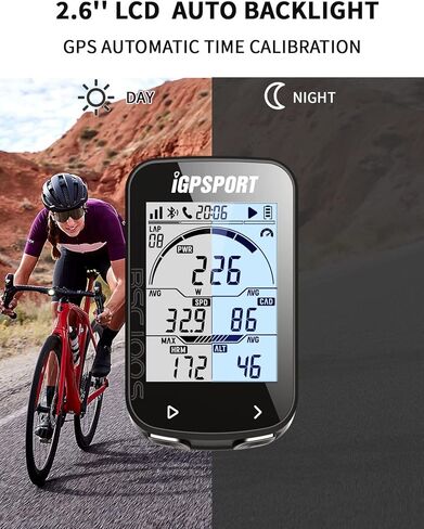 كمبيوتر الدراجة iGPSPORT لاسلكي، شاشة LCD 2.6 بوصة أكثر من 40 بيانات ركوب الدراجات IPX7 كمبيوتر GPS مقاوم للماء للدراجة in Kuwait