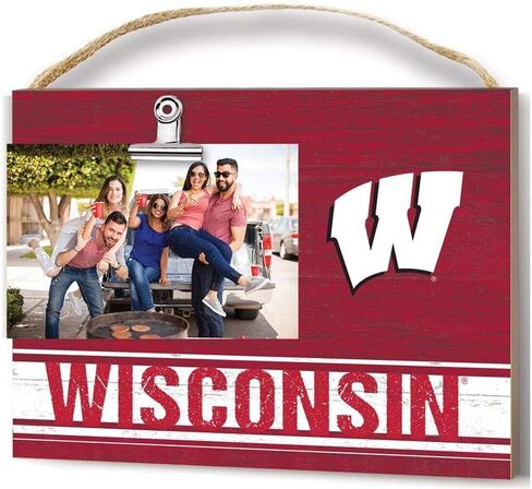 Team Colore Wisconsin Badgers Clip Logo Photo Frame, (1001103538) in Saudi Arabia