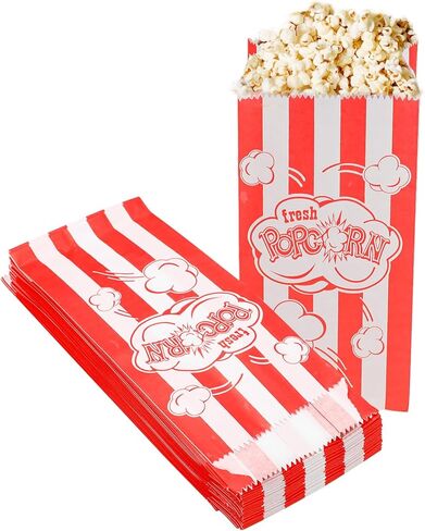 50 قطعة من دلاء الفشار وصناديق الفشار المقاومة للدهون لأكياس الفشار للحفلات والوجبات الفردية وأوعية الفشار لمسارح الأفلام وديكورات الحفلات ذات الطابع الكرنفالي in Kuwait