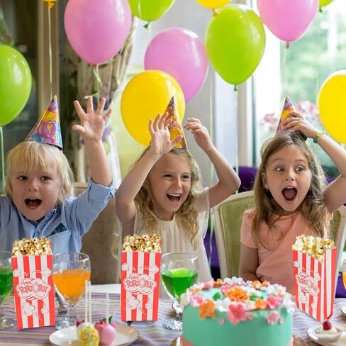 50 قطعة من دلاء الفشار وصناديق الفشار المقاومة للدهون لأكياس الفشار للحفلات والوجبات الفردية وأوعية الفشار لمسارح الأفلام وديكورات الحفلات ذات الطابع الكرنفالي in Kuwait