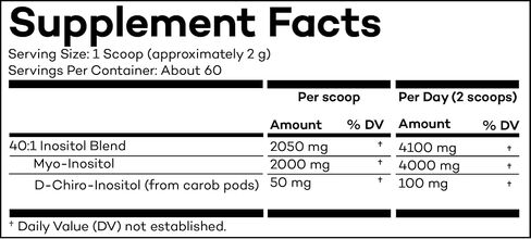 Inositol | Myo & D-Chiro Inositol in 40:1 Ratio | 60 Servings | 30 Day Supply in Saudi Arabia