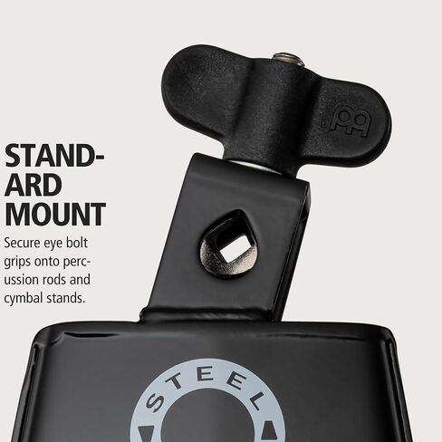 Meinl Percussion Mountable Cowbell, 7" Powder Coated Steel Craft Series — NOT Made in China — High Pitch, 2-Year Warranty (SCL70-BK) in Saudi Arabia