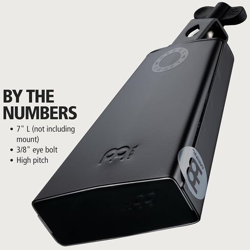 Meinl Percussion Mountable Cowbell, 7" Powder Coated Steel Craft Series — NOT Made in China — High Pitch, 2-Year Warranty (SCL70-BK) in Saudi Arabia