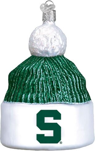 Old World Christmas Ornaments: Michigan State University Spartans Glass Blown Ornaments for Christmas Tree, Football in Saudi Arabia