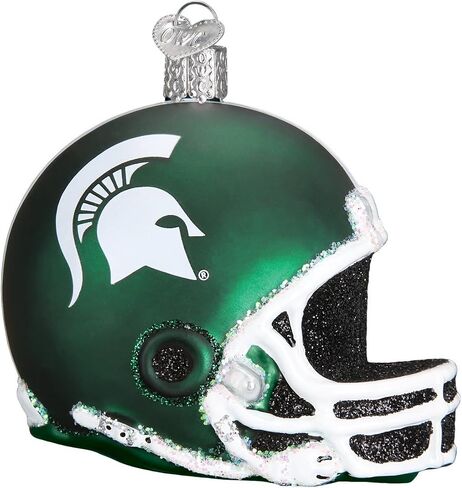 Old World Christmas Ornaments: Michigan State University Spartans Glass Blown Ornaments for Christmas Tree, Football in Saudi Arabia