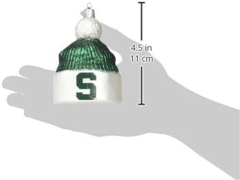 Old World Christmas Ornaments: Michigan State University Spartans Glass Blown Ornaments for Christmas Tree, Football in Saudi Arabia