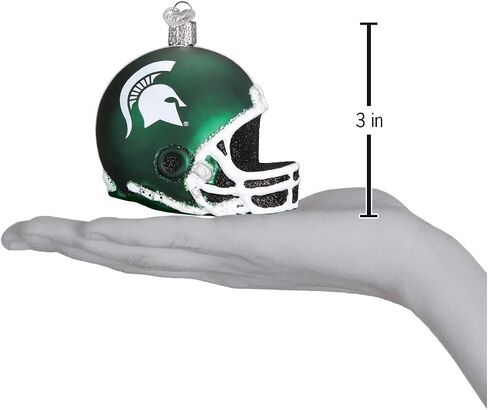 Old World Christmas Ornaments: Michigan State University Spartans Glass Blown Ornaments for Christmas Tree, Football in Saudi Arabia