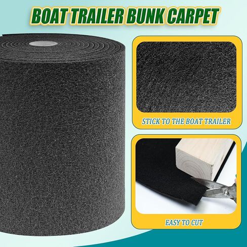 Boat Trailer Bunk Carpet 19.5-Foot Marine Trailer Bunk Padding Black for Boat Trailers, Boat Bunk Carpet, Boat Lift Bunk Carpeting in Saudi Arabia