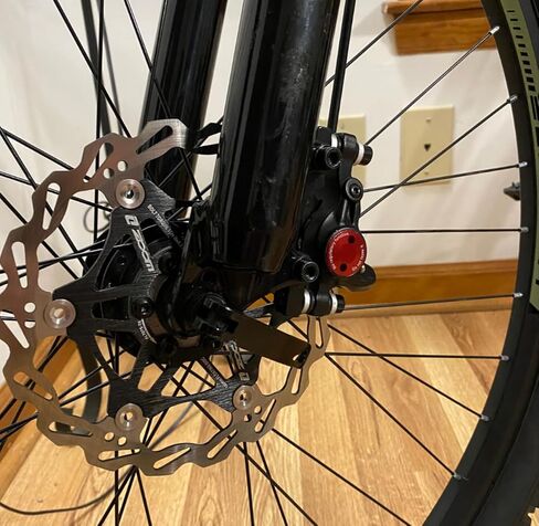 فرامل هيدروليكية تكبير، فرامل قرصية هيدروليكية مع قرص ومسامير عائمة 2X Ø160 مم، مجموعة فرامل الدراجة الجبلية MTB الأمامية والخلفية للمقود Ø22 مم (أسود) in Kuwait