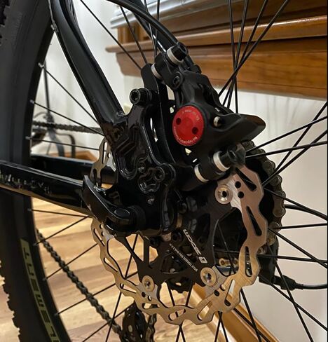 فرامل هيدروليكية تكبير، فرامل قرصية هيدروليكية مع قرص ومسامير عائمة 2X Ø160 مم، مجموعة فرامل الدراجة الجبلية MTB الأمامية والخلفية للمقود Ø22 مم (أسود) in Kuwait