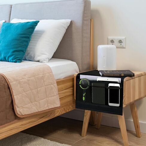 MCPINKY Bedside Storage Organizer, Bedside Caddy Black Couch Caddy for Remote Control Magazine Phone in Saudi Arabia
