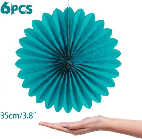 Easy Joy Frozen Party Decorations, 9PCS Winter Snowflakes Hanging Paper Fans Blue White Snowflake Hanging Decorations Xmas Snowflakes Garlands Backdrop for Girls Birthday Christmas Party Supplies in Saudi Arabia