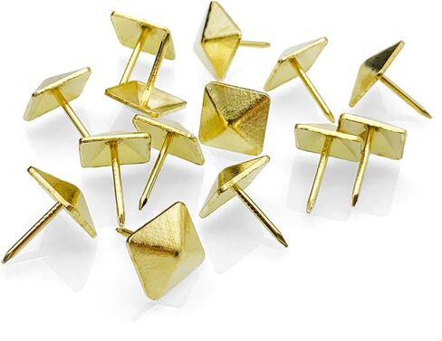 Let's Decorate 200pcs D12mmxL17mm Square Sofa Upholstery Tacks Brass Antique Bronze Color Wooden Furniture Decorative Tacks Thumb Nails Home DIY Upholstery Nails (12mmx17mm 200pcs, Black Painted) in Saudi Arabia