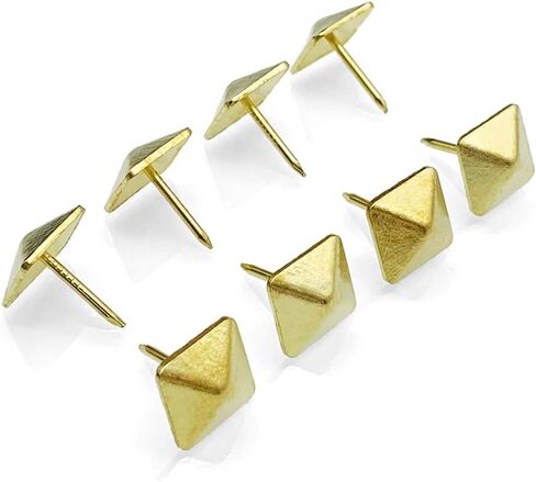 Let's Decorate 200pcs D12mmxL17mm Square Sofa Upholstery Tacks Brass Antique Bronze Color Wooden Furniture Decorative Tacks Thumb Nails Home DIY Upholstery Nails (12mmx17mm 200pcs, Black Painted) in Saudi Arabia