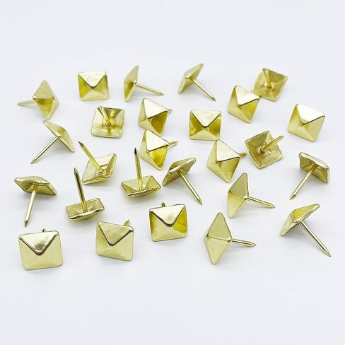 Let's Decorate 200pcs D12mmxL17mm Square Sofa Upholstery Tacks Brass Antique Bronze Color Wooden Furniture Decorative Tacks Thumb Nails Home DIY Upholstery Nails (12mmx17mm 200pcs, Black Painted) in Saudi Arabia