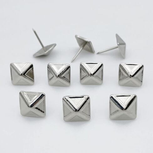 Let's Decorate 200pcs D12mmxL17mm Square Sofa Upholstery Tacks Brass Antique Bronze Color Wooden Furniture Decorative Tacks Thumb Nails Home DIY Upholstery Nails (12mmx17mm 200pcs, Black Painted) in Saudi Arabia