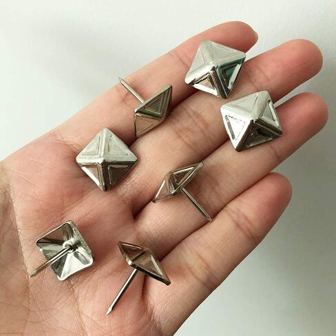 Let's Decorate 200pcs D12mmxL17mm Square Sofa Upholstery Tacks Brass Antique Bronze Color Wooden Furniture Decorative Tacks Thumb Nails Home DIY Upholstery Nails (12mmx17mm 200pcs, Black Painted) in Saudi Arabia