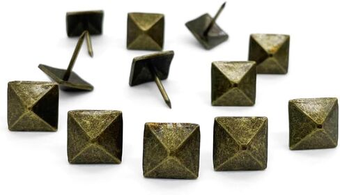 Let's Decorate 200pcs D12mmxL17mm Square Sofa Upholstery Tacks Brass Antique Bronze Color Wooden Furniture Decorative Tacks Thumb Nails Home DIY Upholstery Nails (12mmx17mm 200pcs, Black Painted) in Saudi Arabia