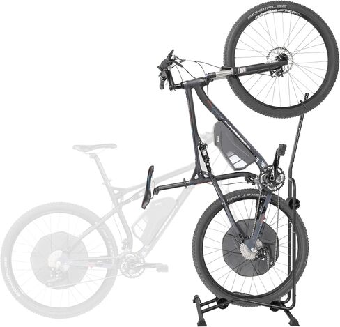 CyclingDeal Vertical Bike Stand - for Fat Bike Snow MTB Road Bikes with Max 5" Tire Width - Vertical & Horizontal Adjustable Bicycle Parking Rack with Seatpost Stabilizer - Wheel Sizes up to 29" in Saudi Arabia