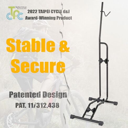 CyclingDeal Vertical Bike Stand - for Fat Bike Snow MTB Road Bikes with Max 5" Tire Width - Vertical & Horizontal Adjustable Bicycle Parking Rack with Seatpost Stabilizer - Wheel Sizes up to 29" in Saudi Arabia