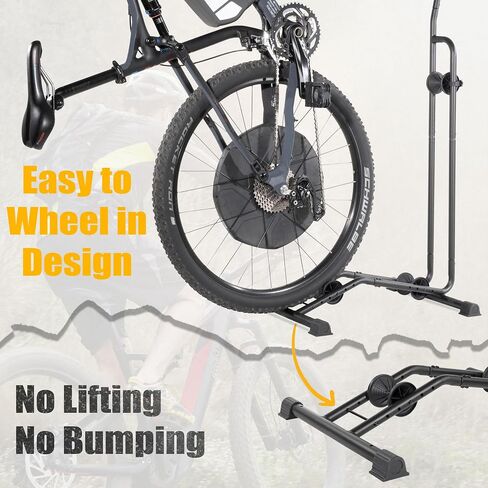 CyclingDeal Vertical Bike Stand - for Fat Bike Snow MTB Road Bikes with Max 5" Tire Width - Vertical & Horizontal Adjustable Bicycle Parking Rack with Seatpost Stabilizer - Wheel Sizes up to 29" in Saudi Arabia