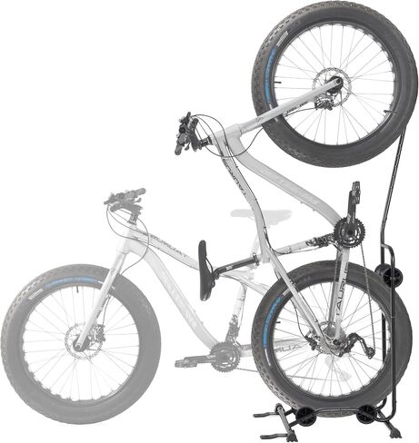 CyclingDeal Vertical Bike Stand - for Fat Bike Snow MTB Road Bikes with Max 5" Tire Width - Vertical & Horizontal Adjustable Bicycle Parking Rack with Seatpost Stabilizer - Wheel Sizes up to 29" in Saudi Arabia