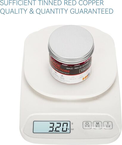 HKS 100 قطعة موصل بأسمائها الحقيقية أزرق 16-14 AWG - مجموعة موصلات الأسلاك الكهربائية السريعة المنكمشة بالحرارة - النحاس الأحمر المعلب - موصلات تجعيد بحرية للسيارات - مقاومة للماء ومعزولة in Kuwait