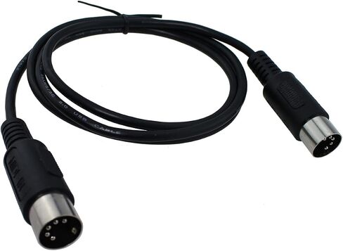 Maxmoral Black Moulded Connector Shell 3 Feet Male to Male 5 Pin MIDI Cable Compatible with MIDI Keyboard and Pedal Controller and Analogue Synthesizer in Saudi Arabia