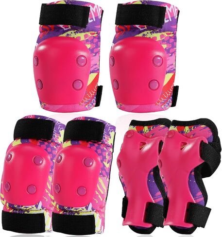 Knee Pads Elbow Pads Wrist Guards 6 in 1 Protective Gear Set for Skateboarding Scooter Inline Roller Skating BMX etc in Saudi Arabia